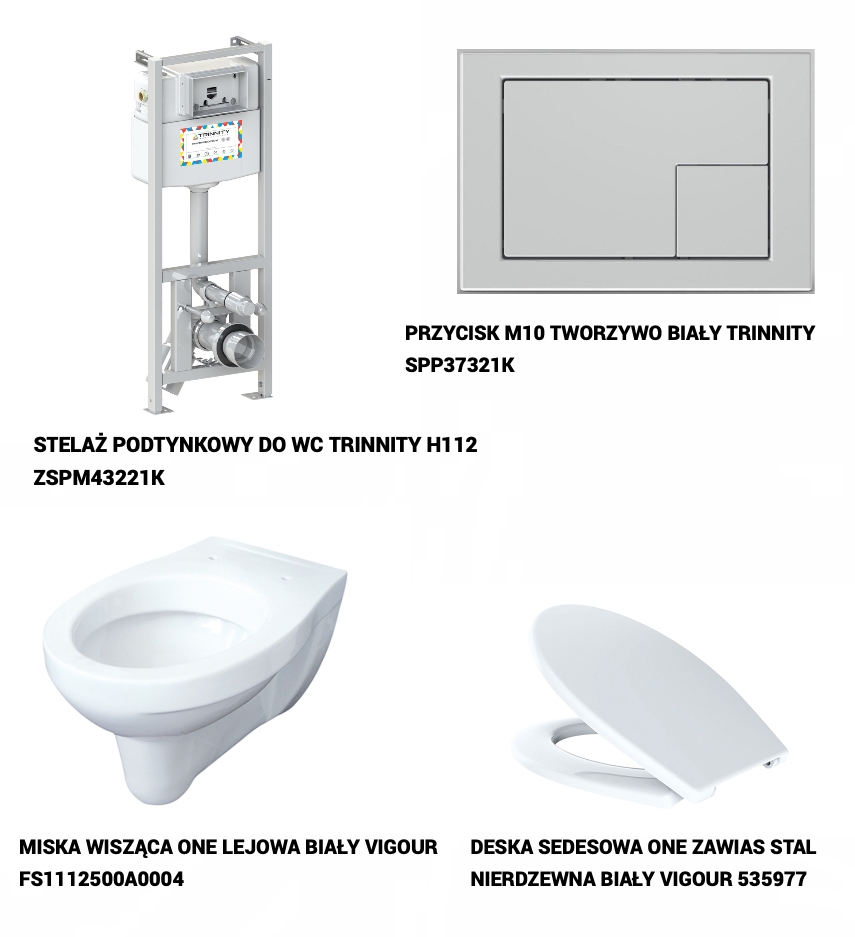 material Zestaw WC