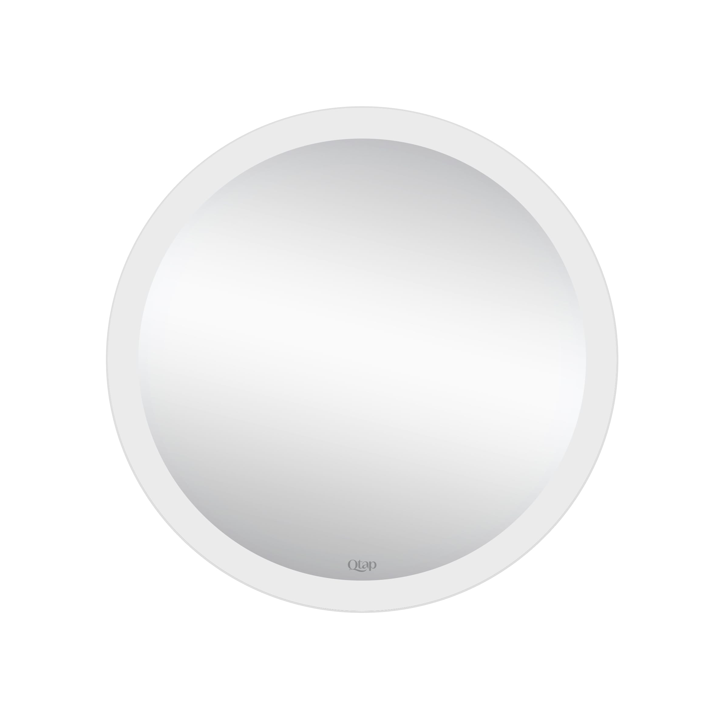 material Дзеркало Qtap Virgo настінне кругле з LED-підсвічуванням кнопковий перемикач, R400 мм 39661