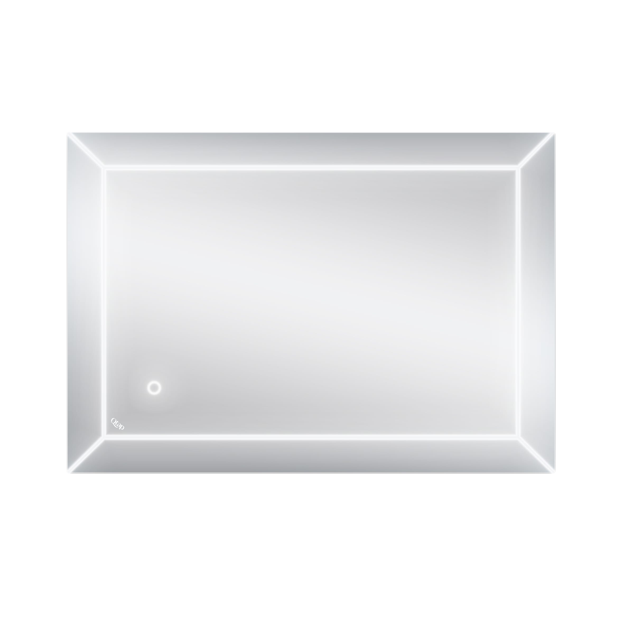 material Дзеркало Qtap Aries настінне прямокутне з LED-підсвічуванням Touch, димер, рег. яскравості 700х500 мм Reverse