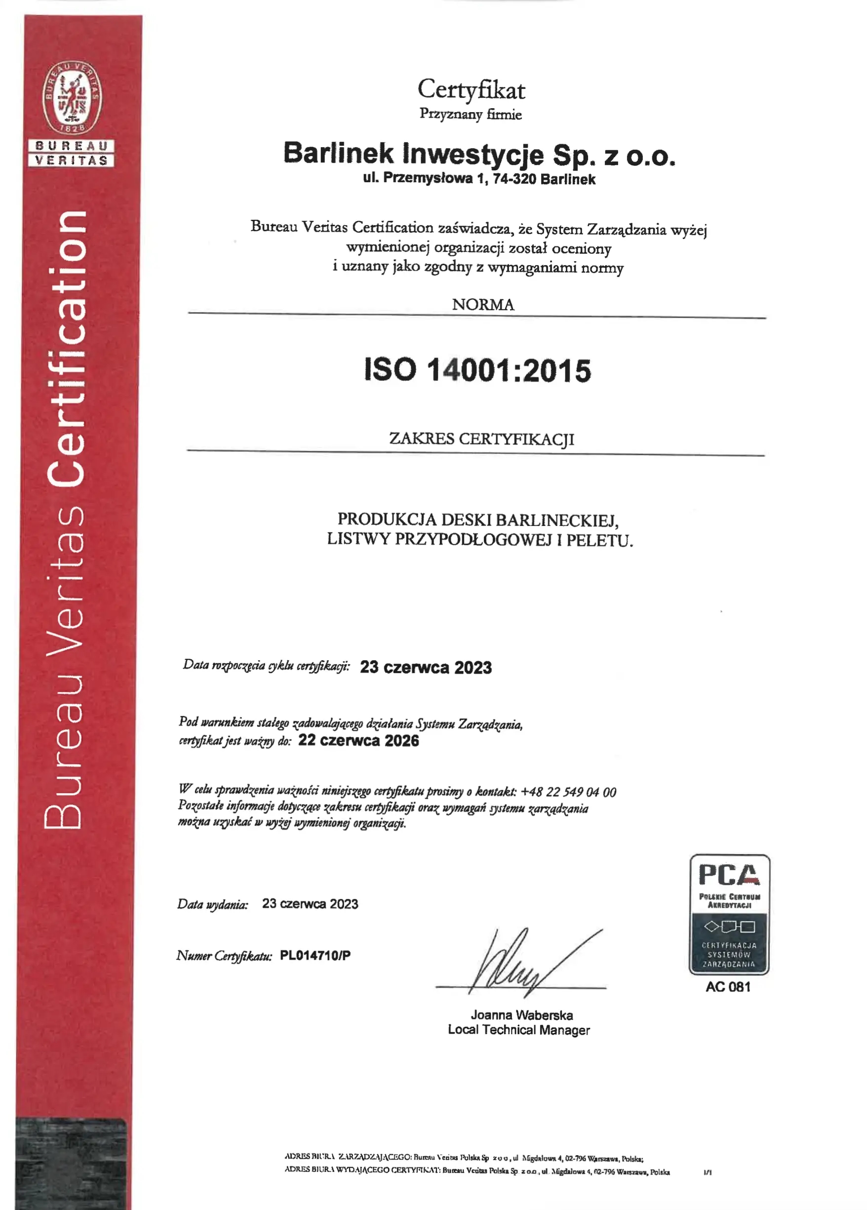 Certificate